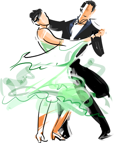 ダンスする男女の画像